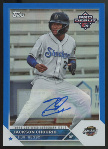 2023 Topps Pro Debut Jackson Chourio Blue Auto /150 #PD-40 *Top Right Corner*