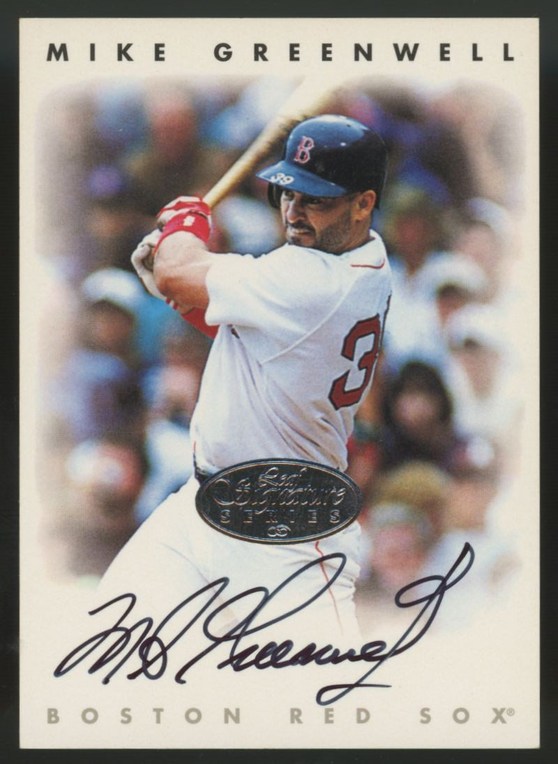 1996 Donruss Leaf Signature Series Mike Greenwell Auto