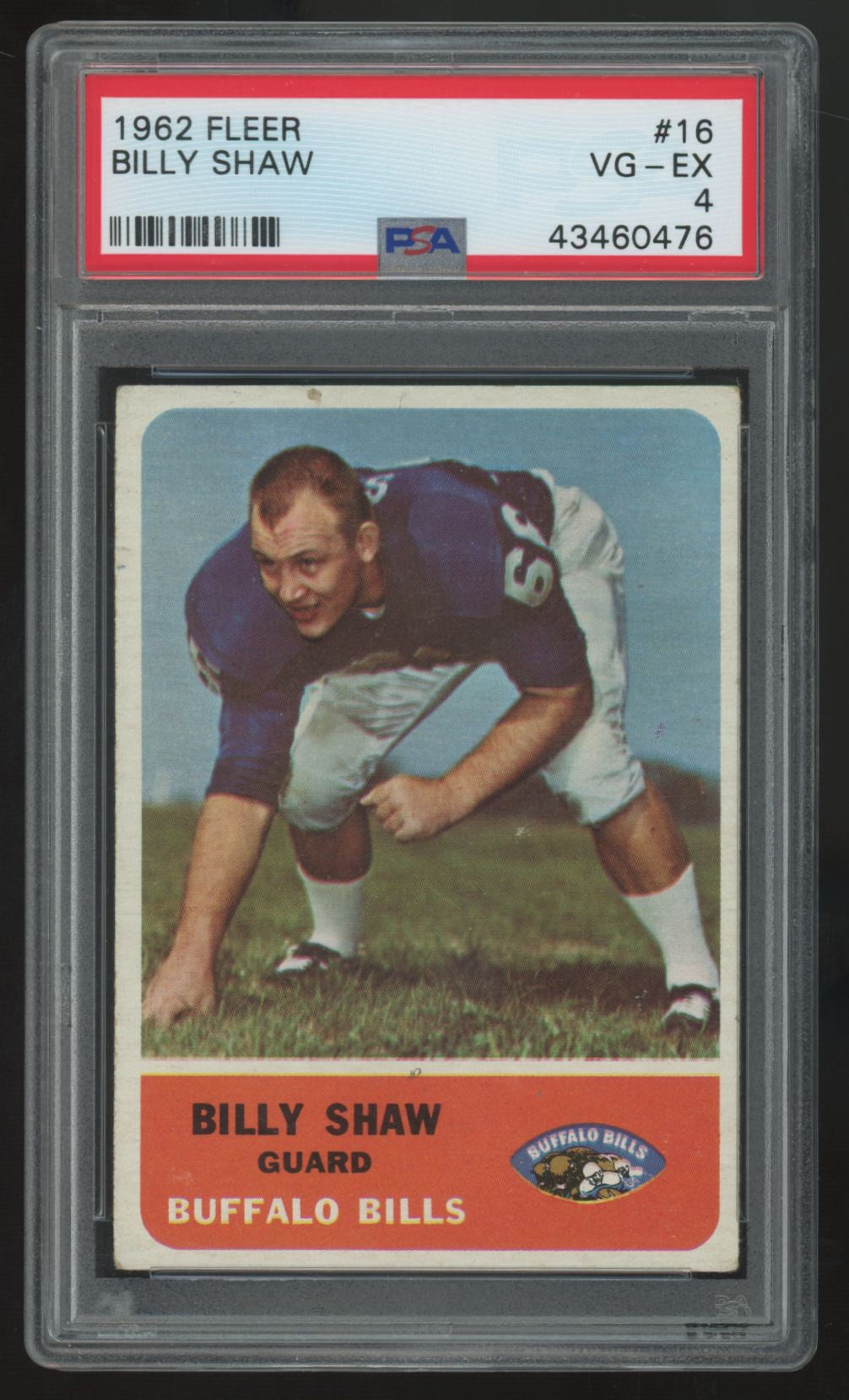 1962 Fleer Billy Shaw RC #16 PSA 4