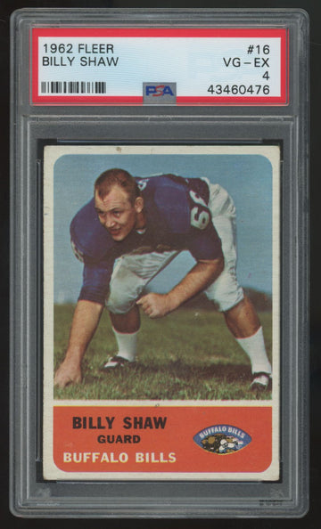 1962 Fleer Billy Shaw RC #16 PSA 4