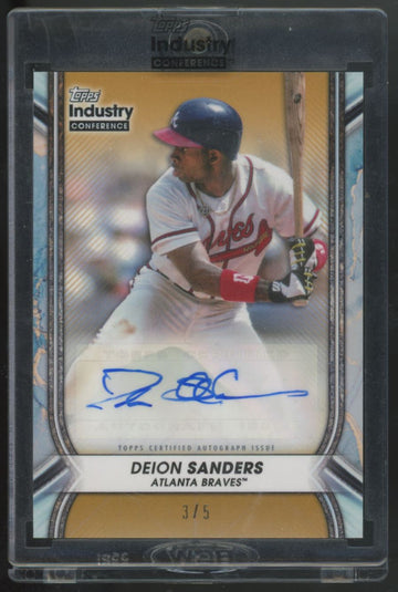 2023 Topps Industry Conference Deion Sanders Auto Gold /5 #A-DS