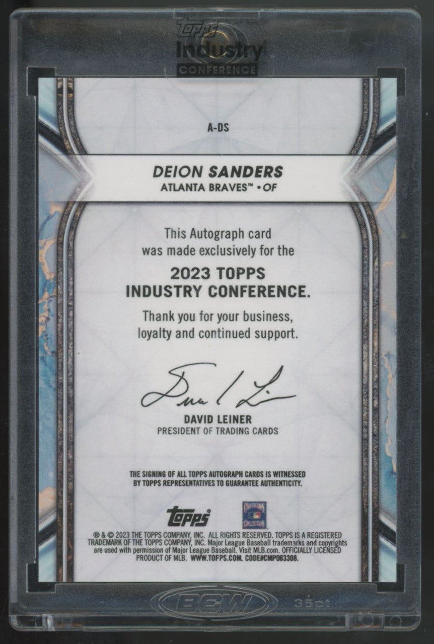 2023 Topps Industry Conference Deion Sanders Auto Gold /5 #A-DS