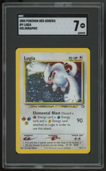 Pokemon Lugia Neo Genesis Unlimited Holo #9 SGC 7