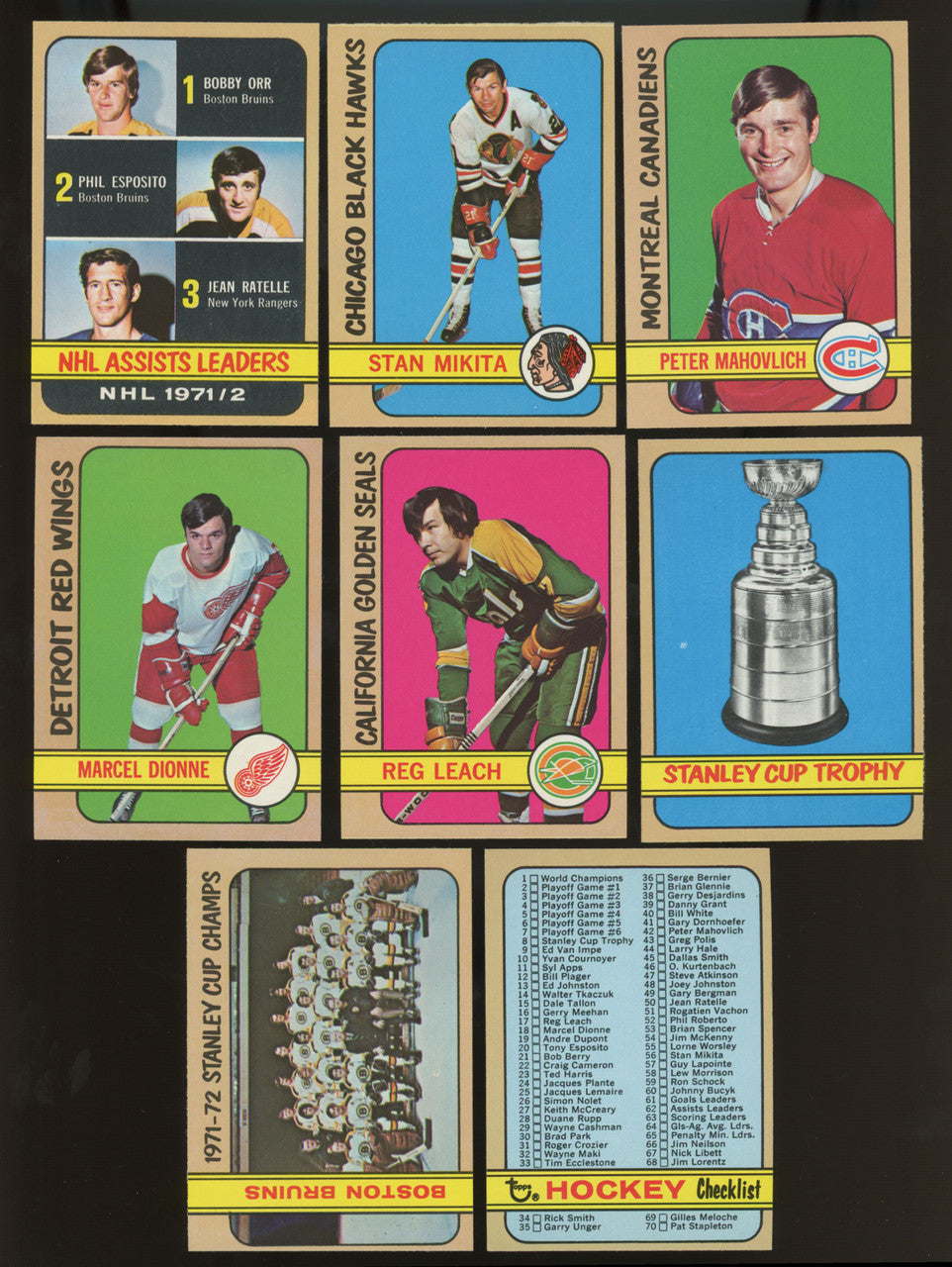 1972/73 Topps Hockey Near Complete Set (151/176) NM-MT