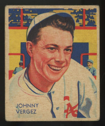 1934 National Chicle Johnny Vergez Diamond Stars #21 G/VG