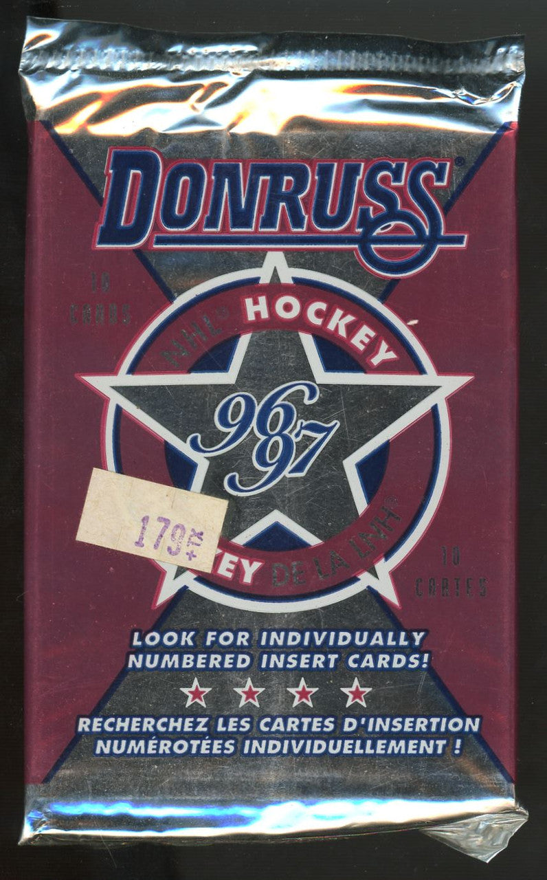 1996-97 Donruss Hockey Lot of 10 Sealed Packs + 2 1999-00 MVP Packs