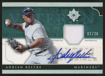 2005 Upper Deck Ultimate Adrian Beltre Veteran Materials Auto /20 #UV-AB
