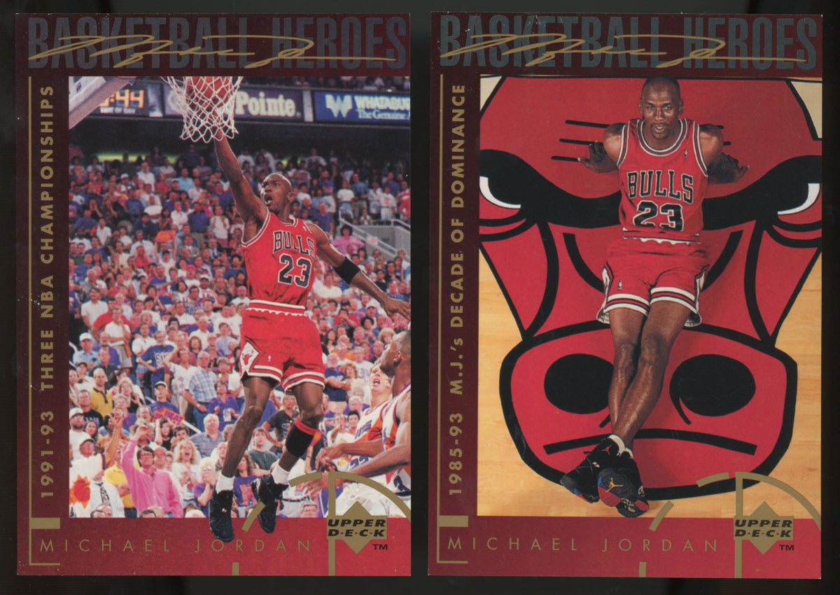 1994-95 Upper Deck Basketball Heroes Michael Jordan Complete Set (10/10) NM "A"