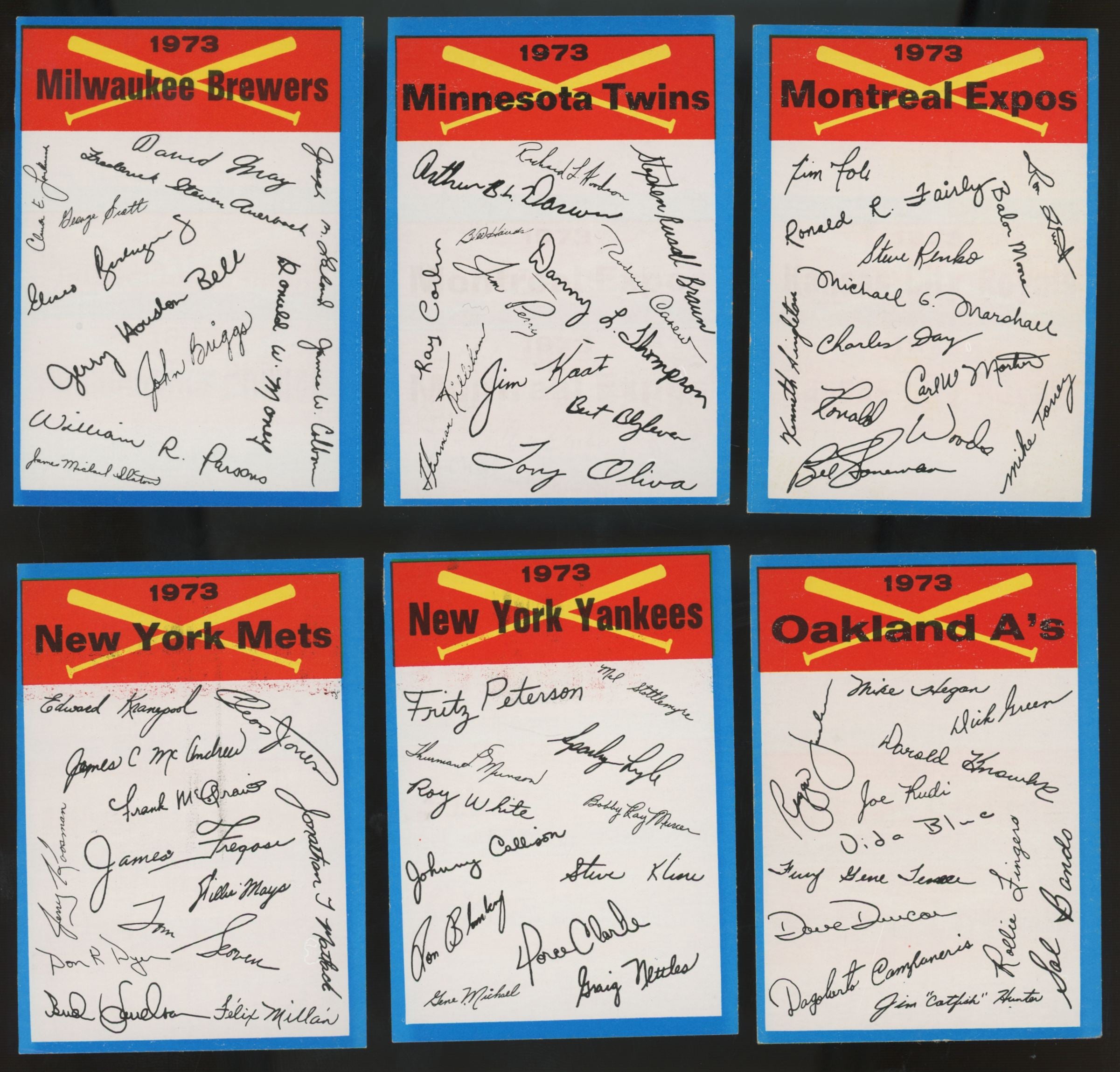 1973 Topps Baseball Team Checklist Set EX/MT Unmarked