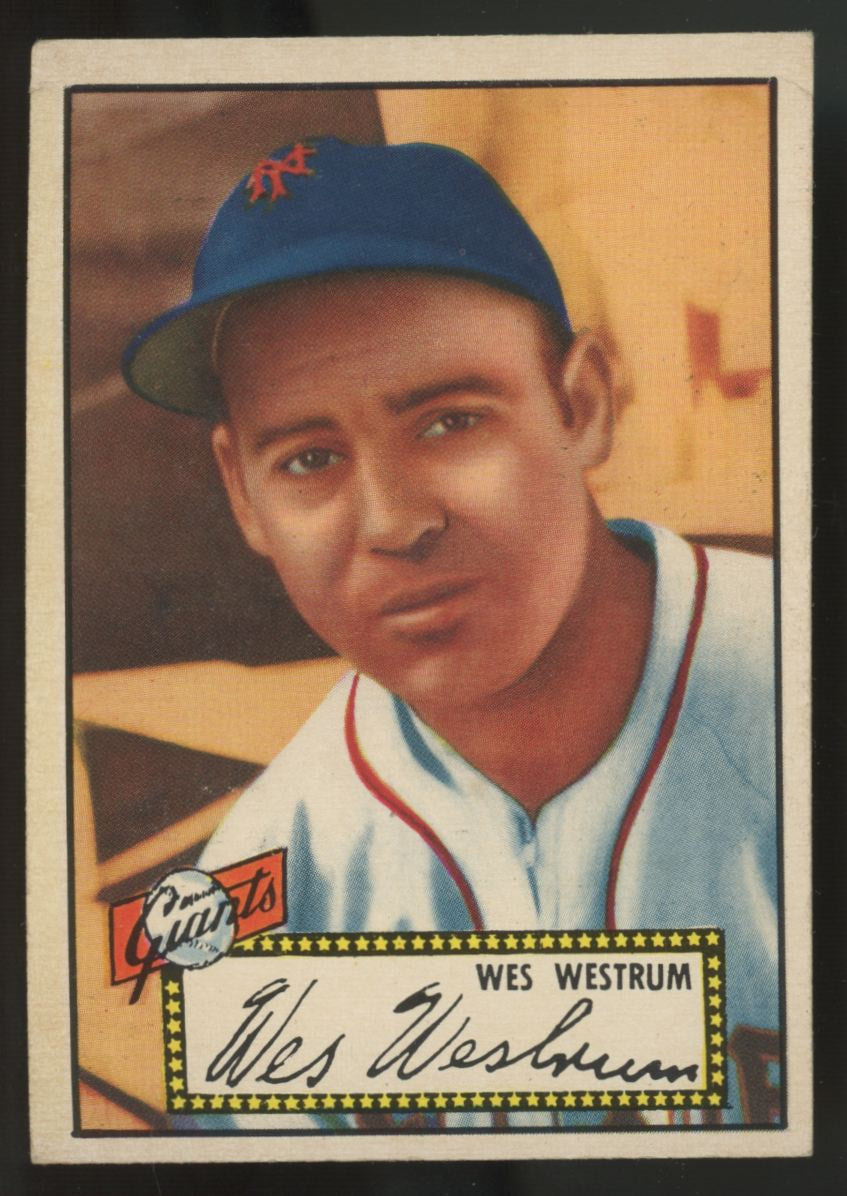 1952 Topps Wes Westrum Black Back #75 VG/EX-EX