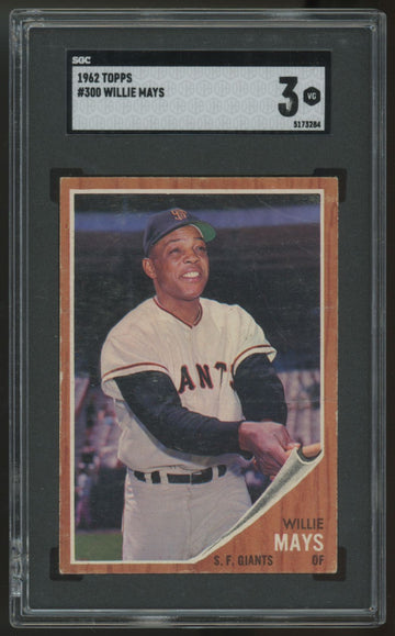 1962 Topps Willie Mays #300 SGC 3 *284