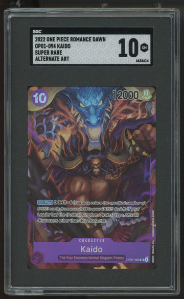 2022 One Piece Kaido Romance Dawn Alternate Art #OP01-094 CGC 10