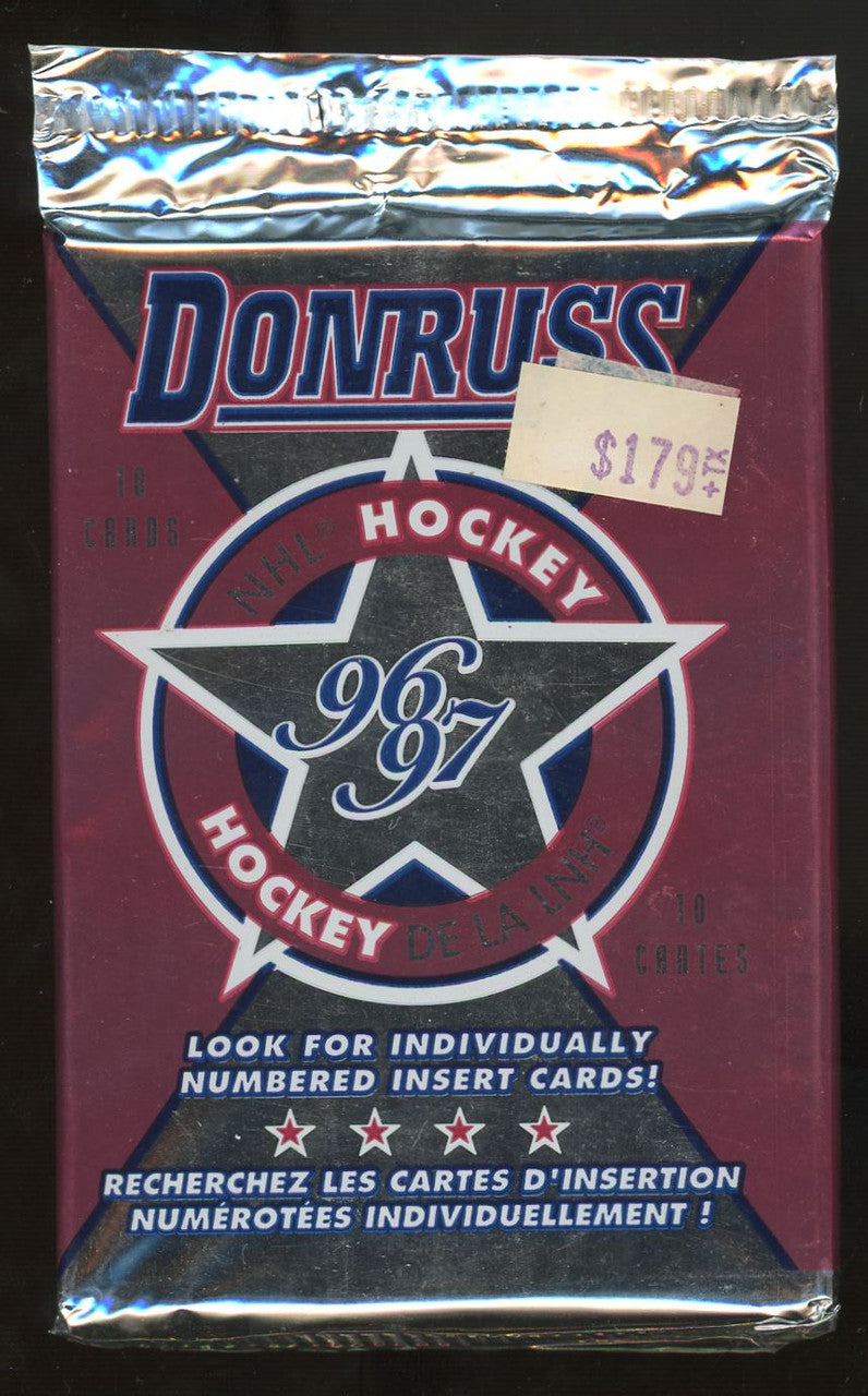 1996-97 Donruss Hockey Lot of 10 Sealed Packs + 2 1999-00 MVP Packs