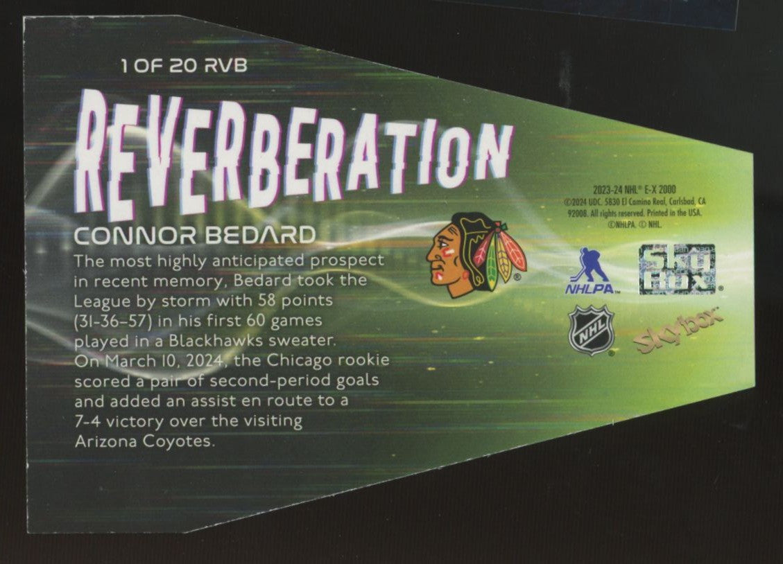 2023-24 E-X 2000 Connor Bedard Reverberation Die Cut #1