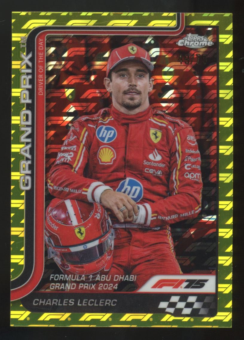 2025 Topps Chrome F1 Charles Leclerc 75th Anniversary Refractor /75 #145