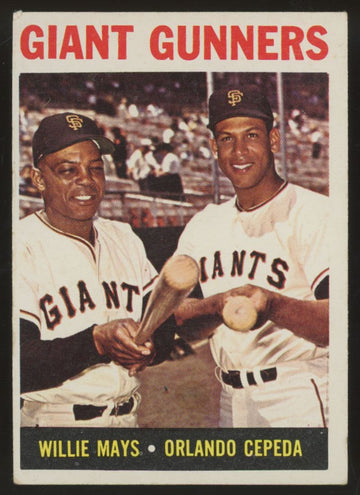1964 Topps Willie Mays/Orlando Cepeda Giant Gunners #306 VG/EX