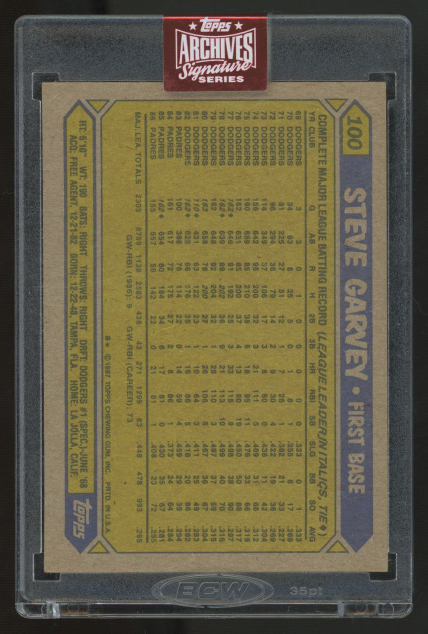 2023 Topps Archives Signature Series Steve Garvey Auto /99 #100