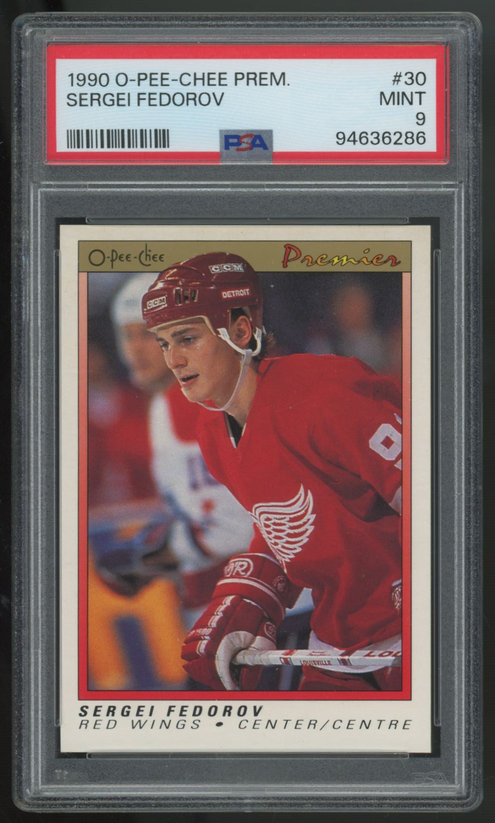 1990-91 O-Pee-Chee Premier Sergei Fedorov RC #30 PSA 9