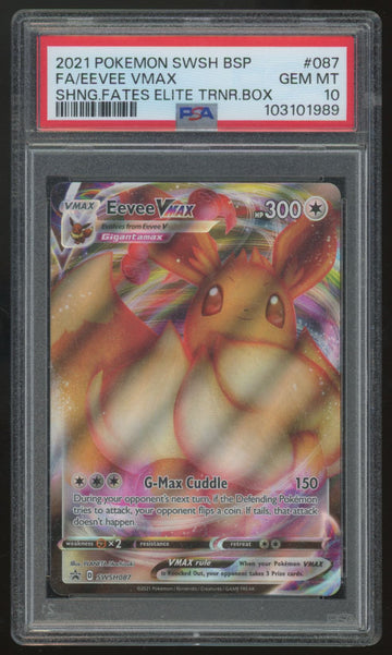 2021 Pokemon Eevee VMax Shining Fates Promo #87 PSA 10