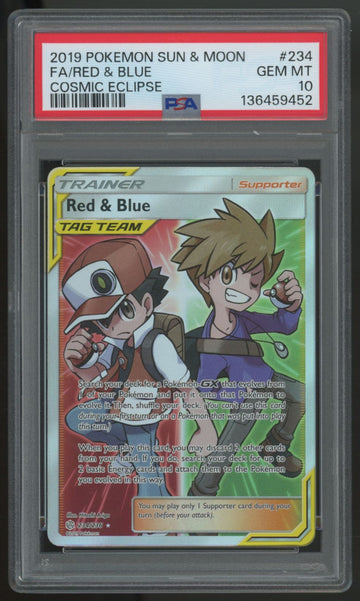2019 Pokemon Red & Blue Cosmic Eclipse Full Art #234 PSA 10