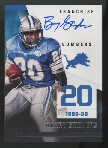 2022 Panini Certified Barry Sanders Franchise Numbers Auto #FN-BS
