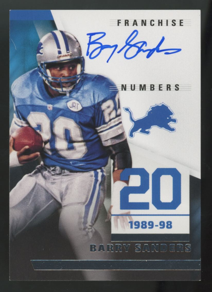 2022 Panini Certified Barry Sanders Franchise Numbers Auto #FN-BS