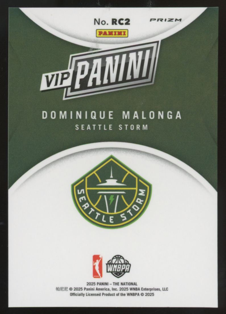 2025 Panini The National Dominique Malonga RC VIP Baja Stripe #RC2