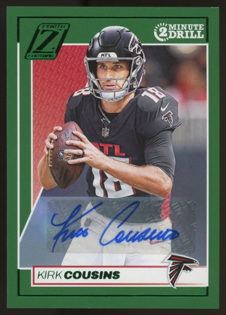 2024 Zenith Kirk Cousins 2 Minute Drill Auto Green #4