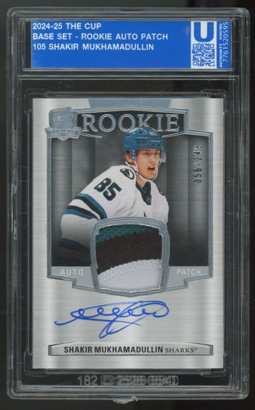 2024-25 Upper Deck The Cup Shakir Mukhamadullin RC Patch Auto RPA /249 #105