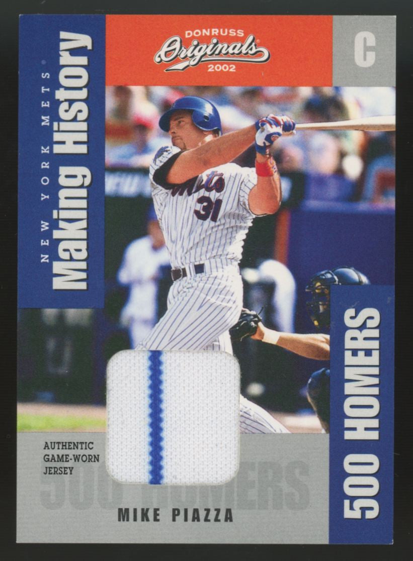 2002 Donruss Originals Mike Piazza Making History Patch /100 #MH6