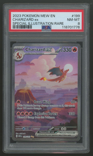2023 Pokemon Charizard ex 151 Special Illustration Rare #199 PSA 8