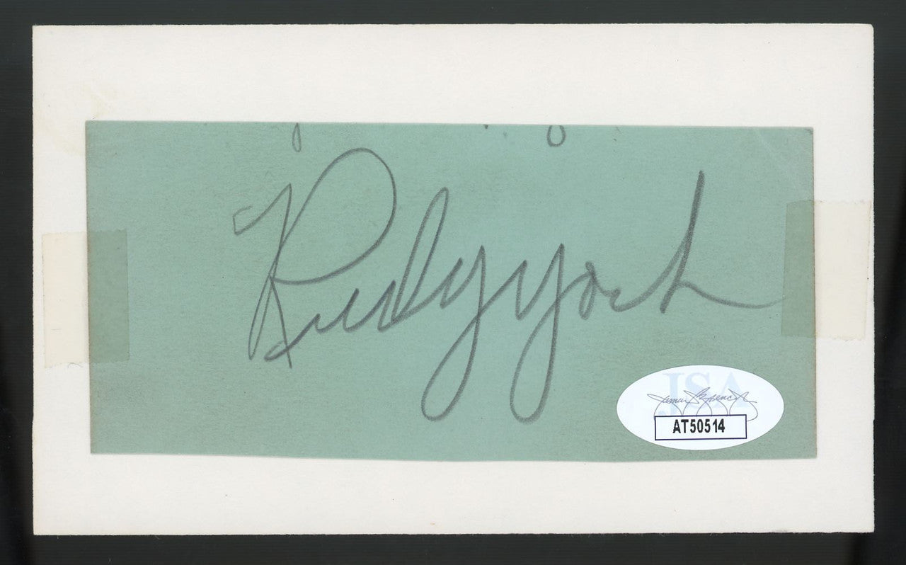 Rudy York Signed Autographed Cut JSA (d. 1970)