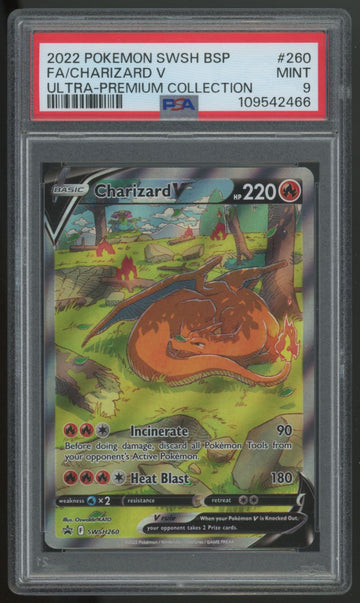 2022 Pokemon Charizard V Ultra Premium Collection #260 PSA 9 (B)