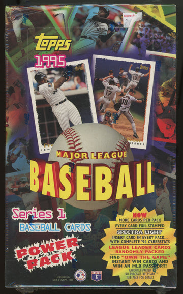 1995 Topps Baseball Series 1 36 Power Pack Box Factory Sealed