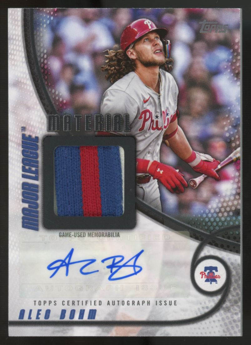 2025 Topps Alec Bohm Major League Material Patch Auto Black /10 #MLMA2-AB