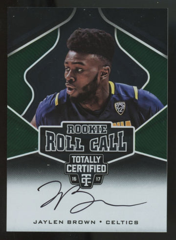 2016-17 Panini Totally Certified Jaylen Brown RC Rookie Roll Call Auto #2