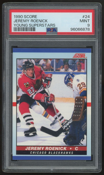 1990-91 Score Jeremy Roenick RC Young Superstars #24 PSA 9