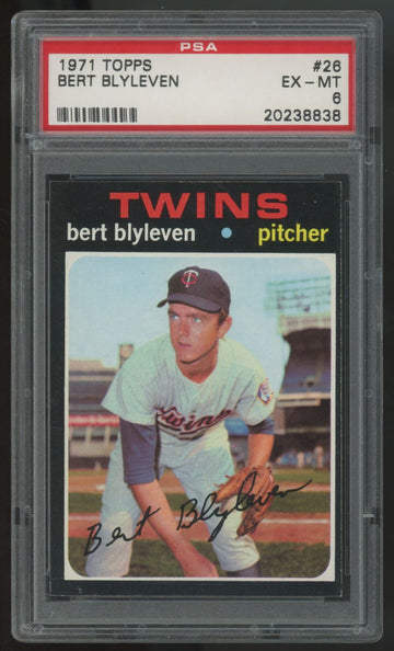 1971 Topps Bert Blyleven RC #26 PSA 6