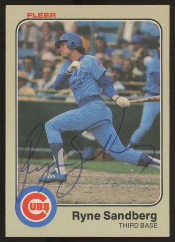 1983 Fleer Ryne Sandberg RC #507 Signed Autographed Card JSA
