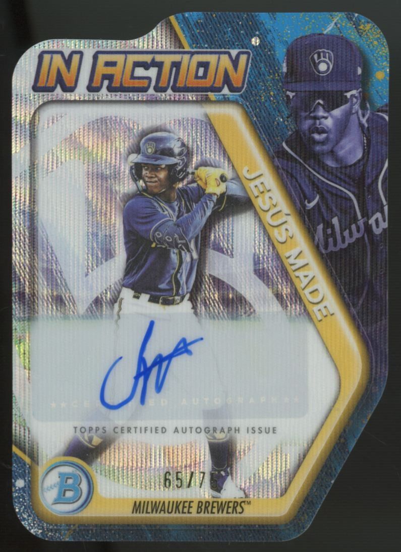 2025 Bowman Draft Jesus Made Wave In Action Auto /75 #BIA-JM