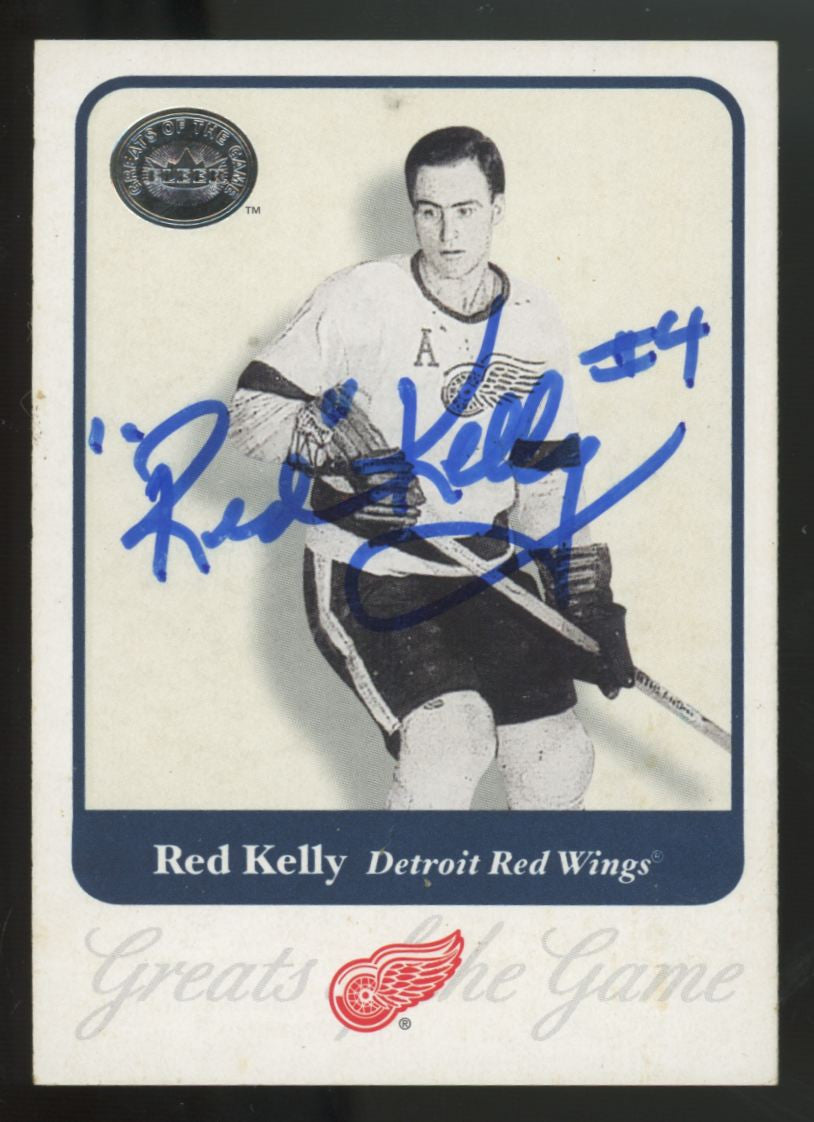 2001-02 Fleer Greats Of The Game Red Kelly Signed Auto #78