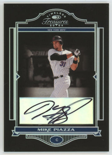 2004 Donruss Baseball Mike Piazza Timeless Treasures Auto /10 #16