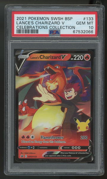 2021 Pokemon Lance's Charizard V Celebration's Collection #133 PSA 10