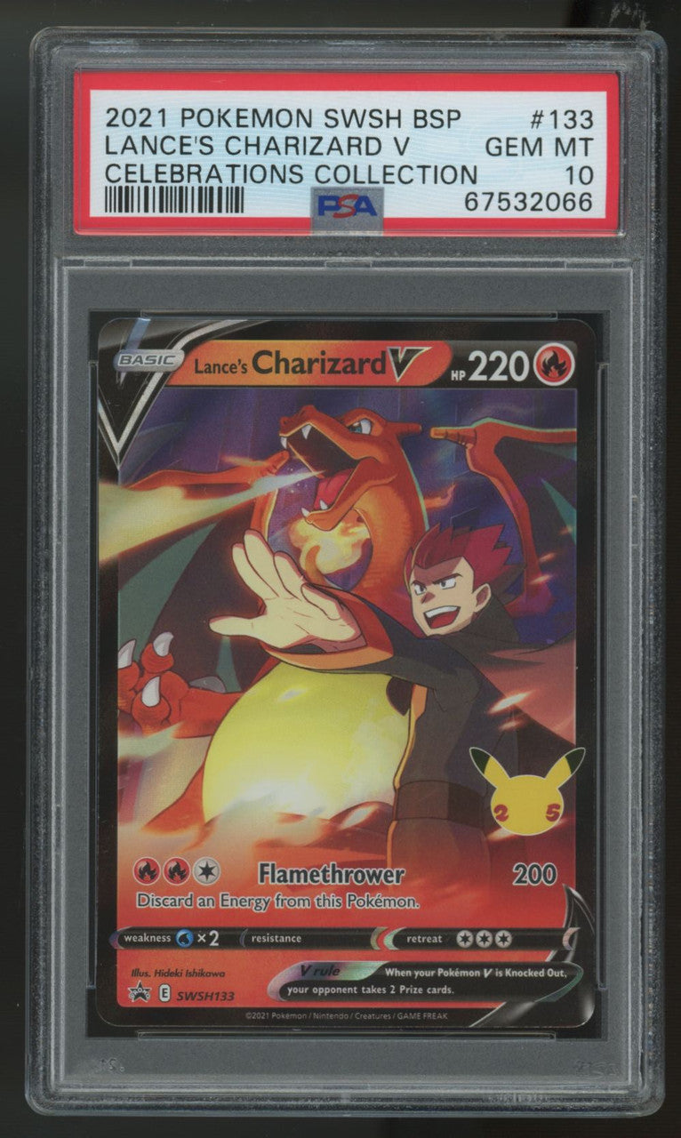 2021 Pokemon Lance's Charizard V Celebration's Collection #133 PSA 10