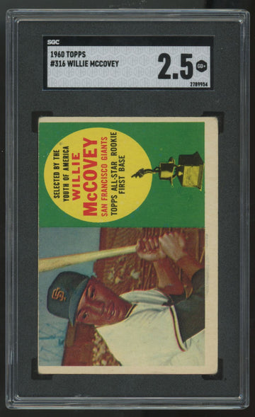 1960 Topps Willie McCovey #316 SGC 2.5