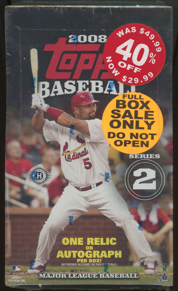 2008 Topps Baseball Series 2 Hobby Box Factory Sealed