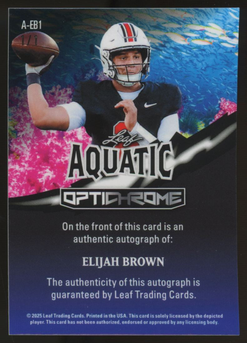 2025 Leaf Optichrome Elijah Brown Aquatic Auto 1/1 #A-EB1
