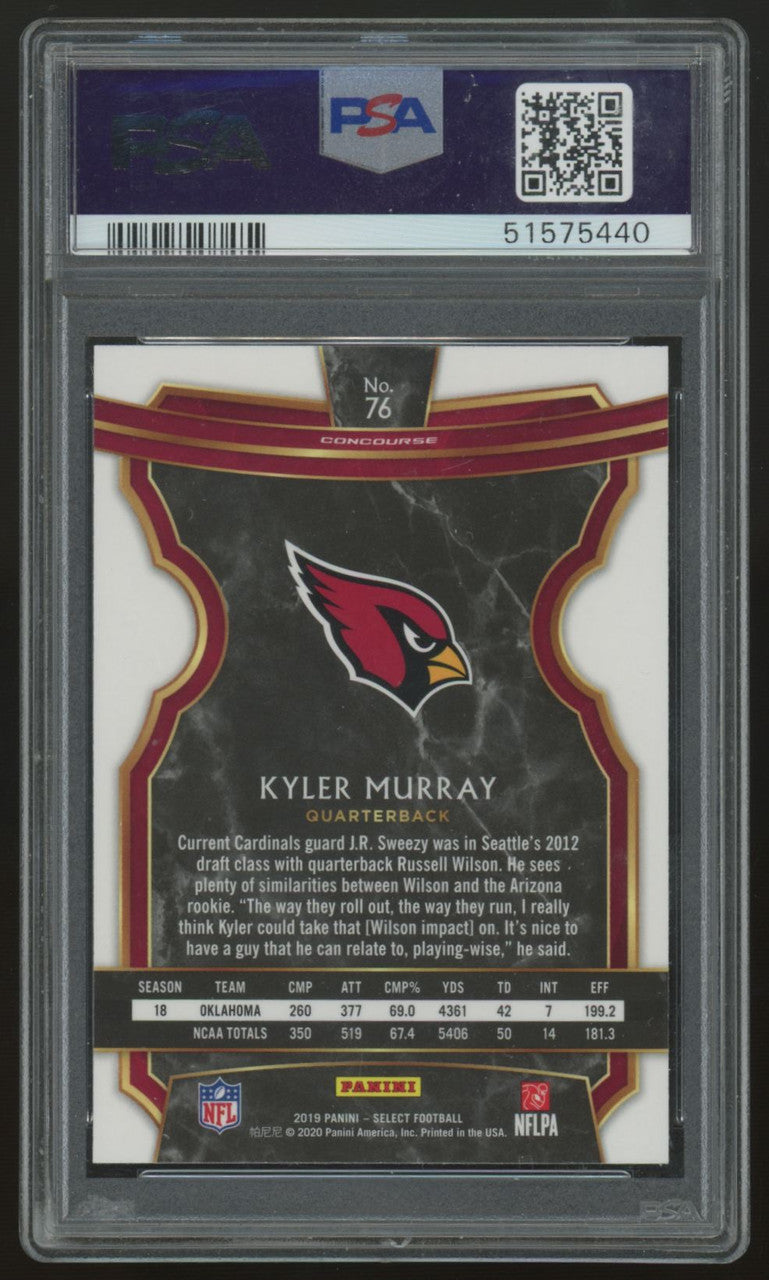2019 Panini Select Kyler Murray RC #76 PSA 9 *440