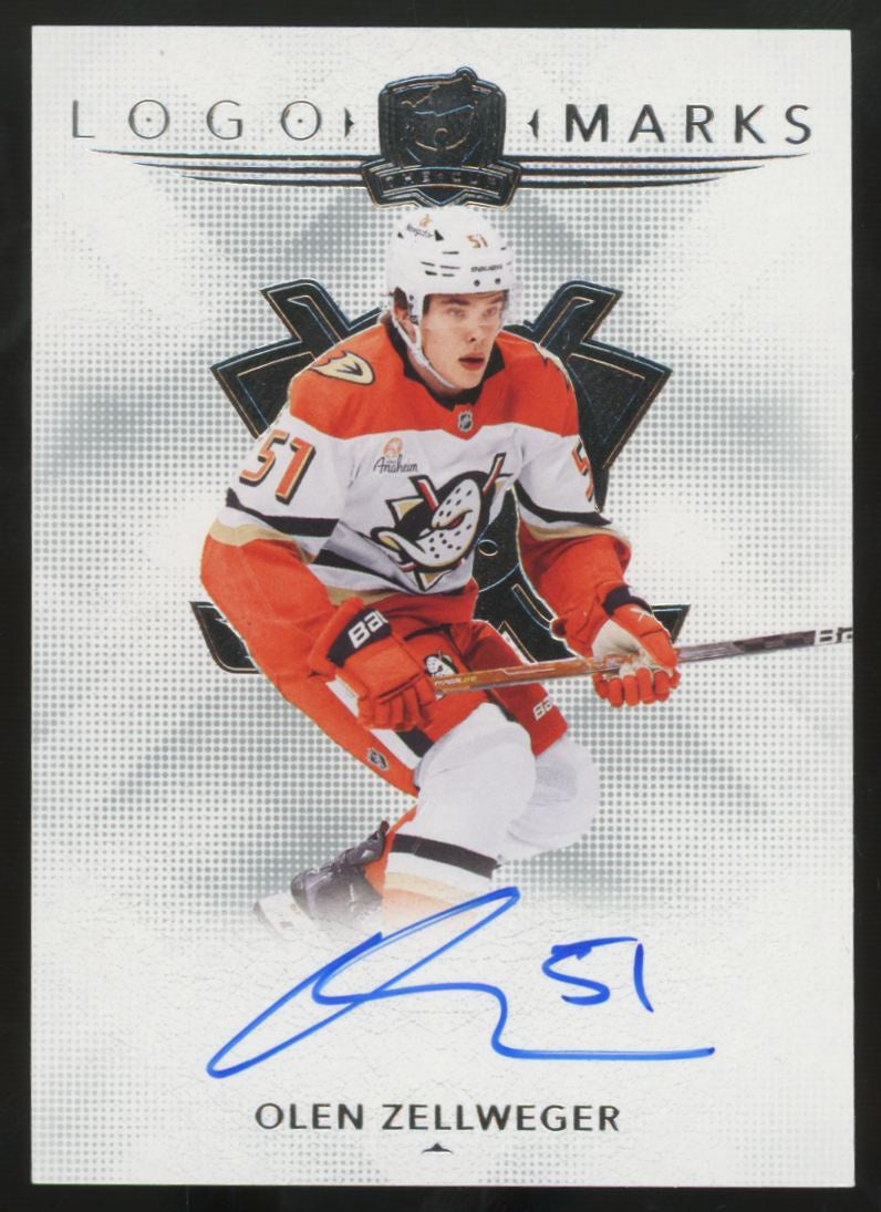 2024-25 Upper Deck The Cup Olen Zellweger RC Logo Marks Auto #LM-OZ
