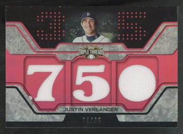 2008 Topps Triple Threads Justin Verlander Triple Patch /36 #TTR-174